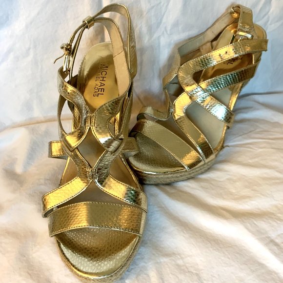 MICHAEL Michael Kors Shoes - Gold Michael Kors Wedges